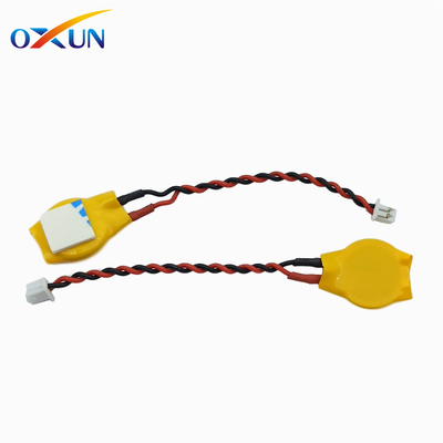 CR1220 battery with wire leads and plug