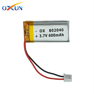 802040 3.7V lipo battery 600mAh