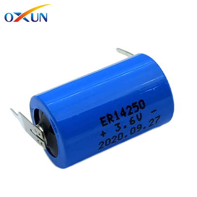 ER14250 battery with solder tabs 1200mAh 3.6V